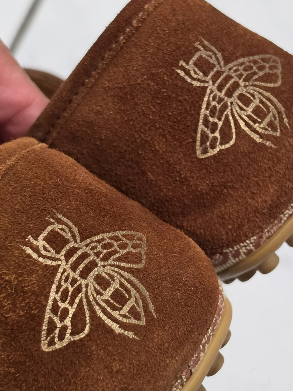 Gucci GG Canvas Suede Loafers, 8